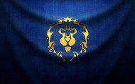 обои Флаг Альянса из World of Warcraft для рабочего стола war craft знак золото лев флаг