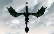 обои Нападающий дракон для рабочего стола skyrim дракон