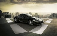 обои Порш на вертолетной площадке для рабочего стола porsche порше черный