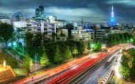 обои Светящийся город для рабочего стола город свет