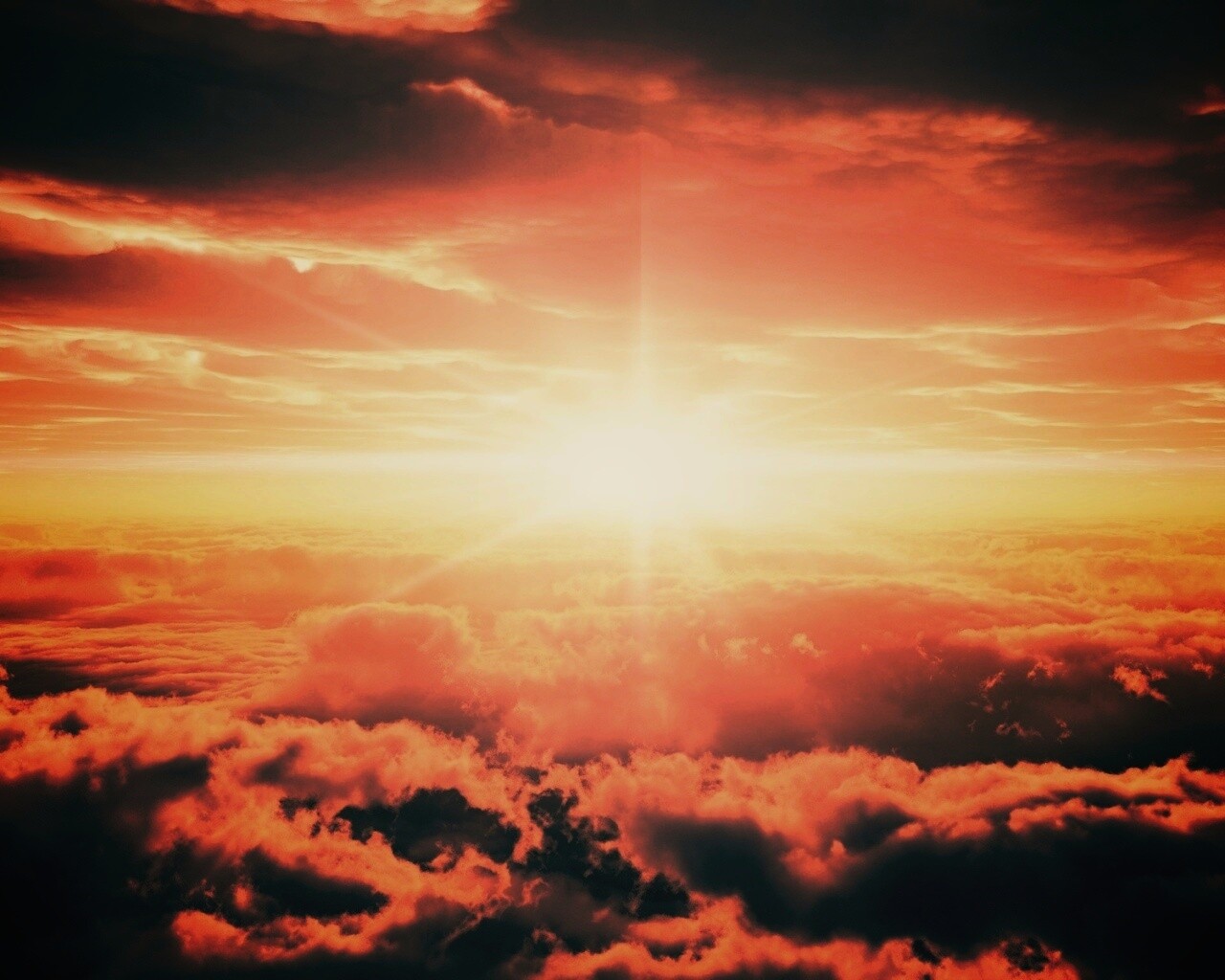 Небеса и солнце обои