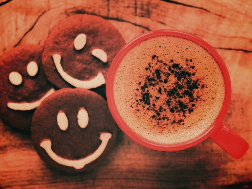 Кофе с печеньками обои