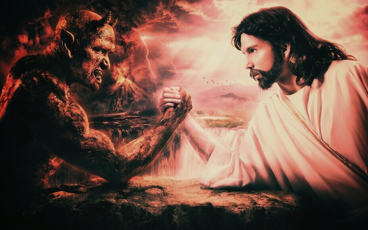 Дьявол против Бога обои