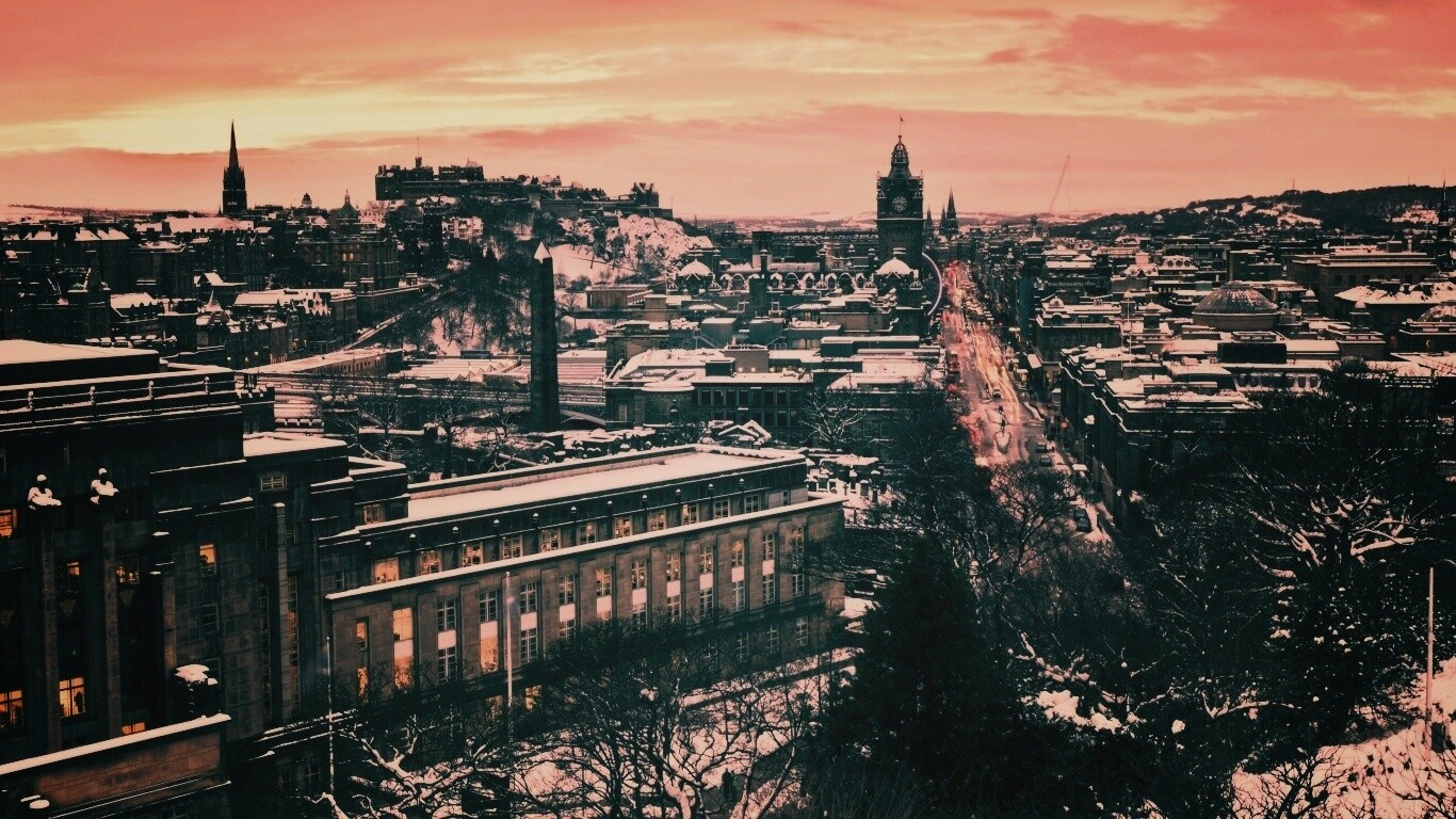 Вид на Эдинбург обои