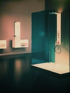 Ванная комната в стиле hi tech обои