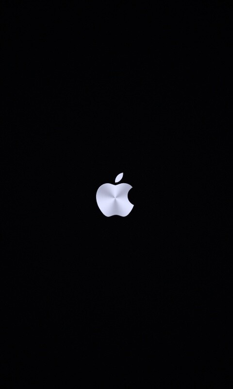 Темный фон - светлое яблоко обои