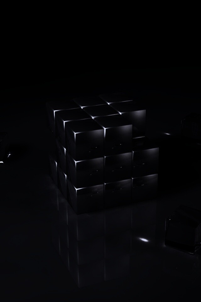 Стеклянный кубик рубика обои