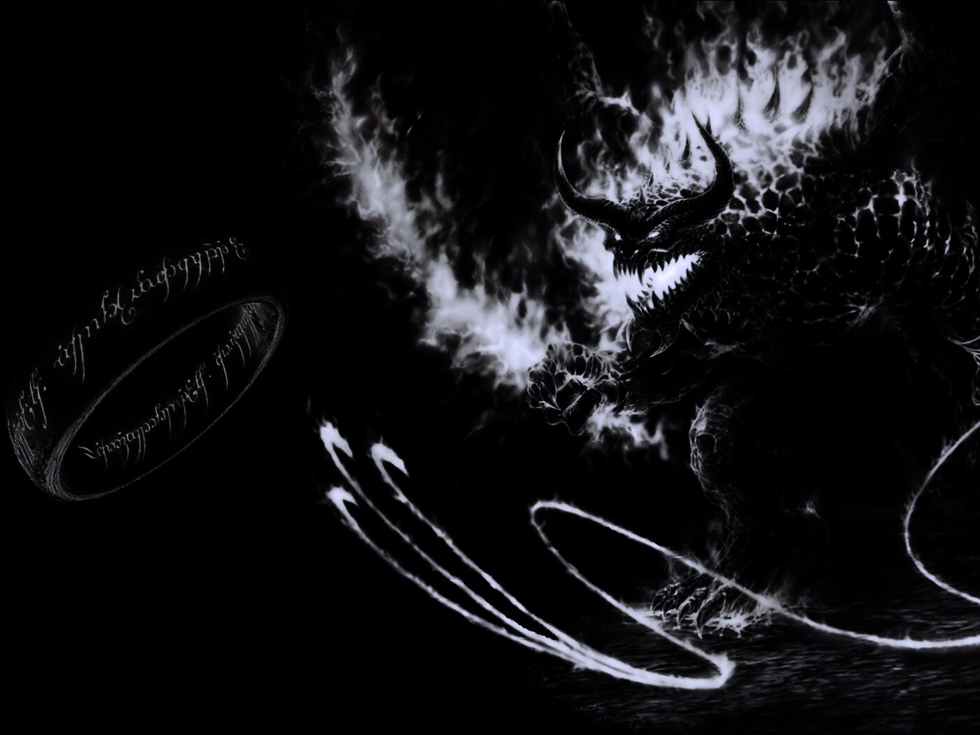 Балрог и Кольцо Всевластия обои