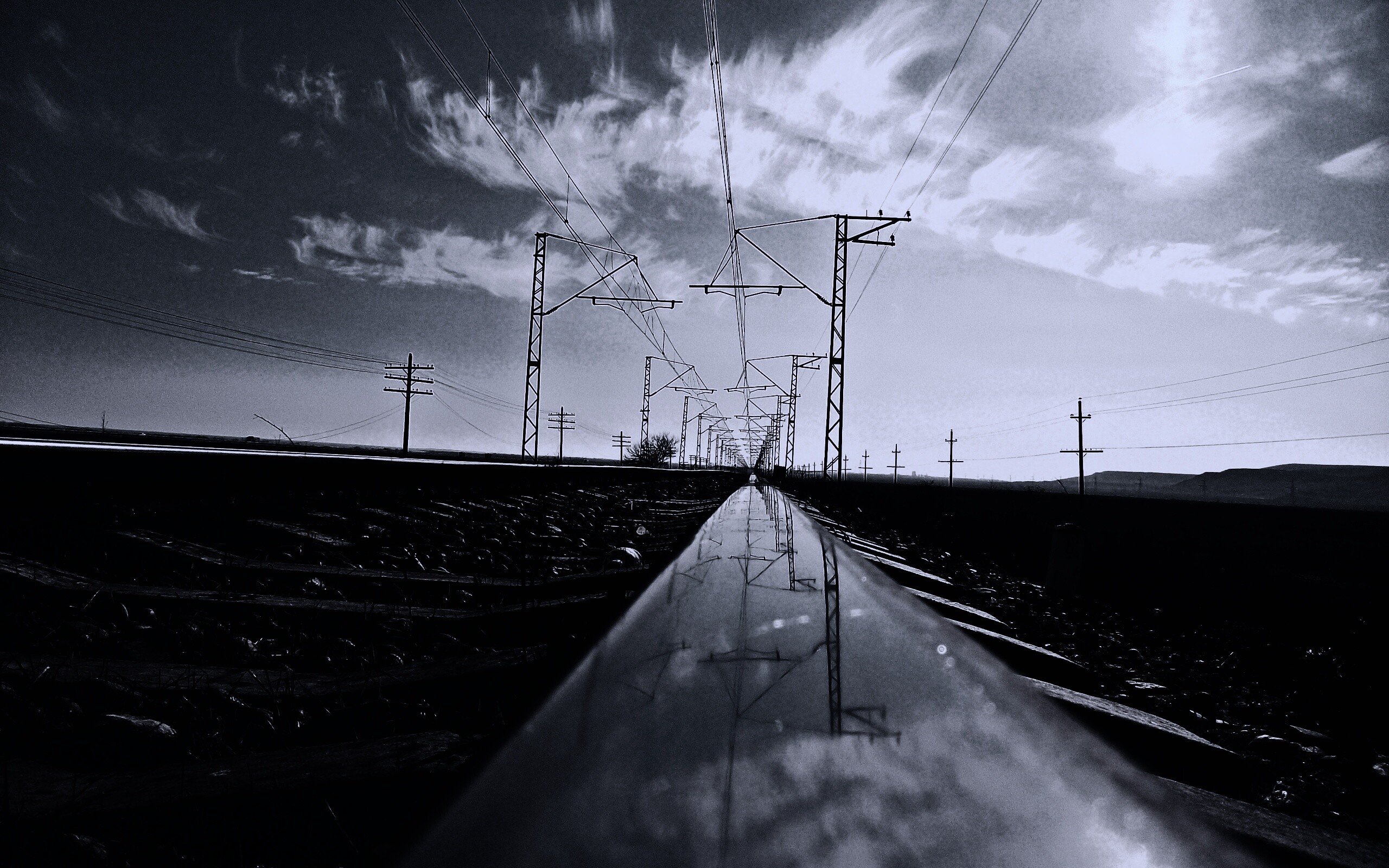 Фото вдоль железной дороги обои