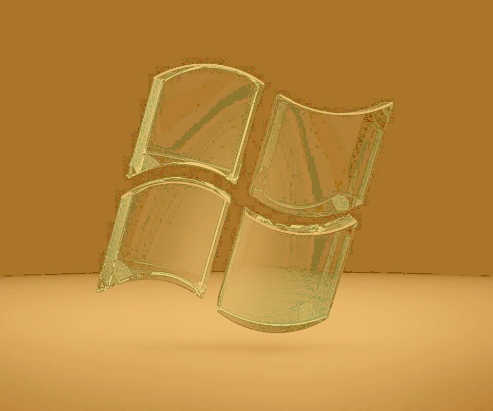 Логотип Windows из стекла обои