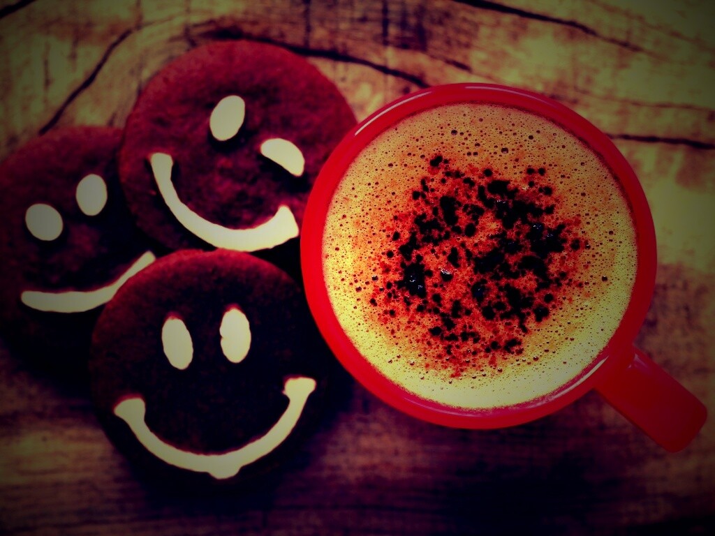 Кофе с печеньками обои