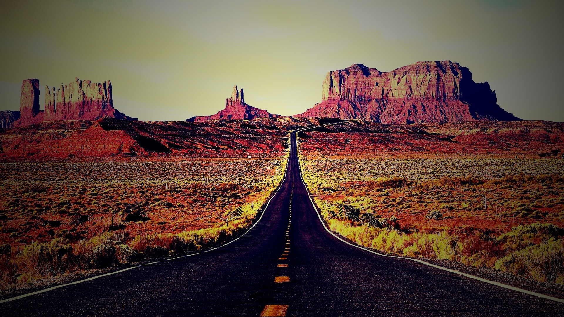 Дорога в пустыне без смс
