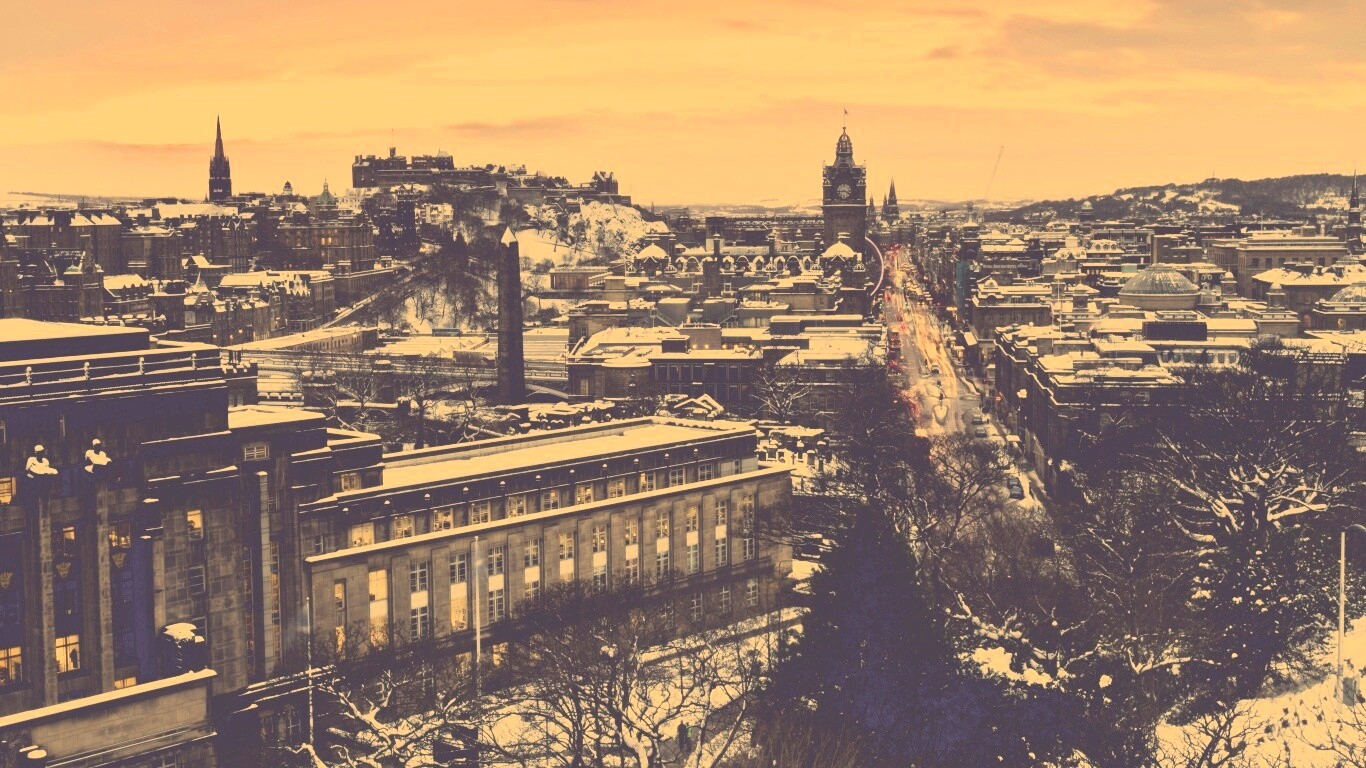 Вид на Эдинбург обои