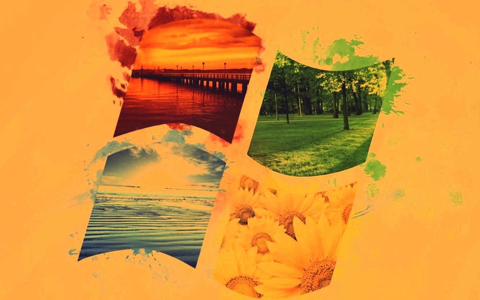 Логотип Winfdows bз фотографий природы обои