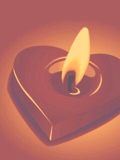 Свеча для Дня всех влюбленных обои