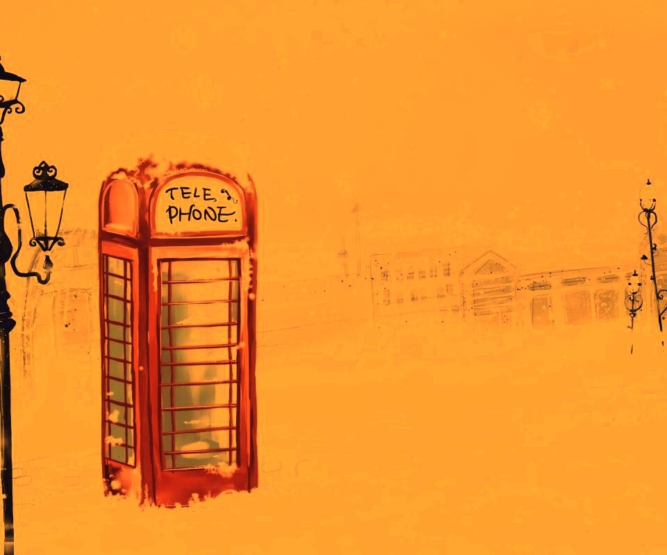 Лондонская телефонная будка обои