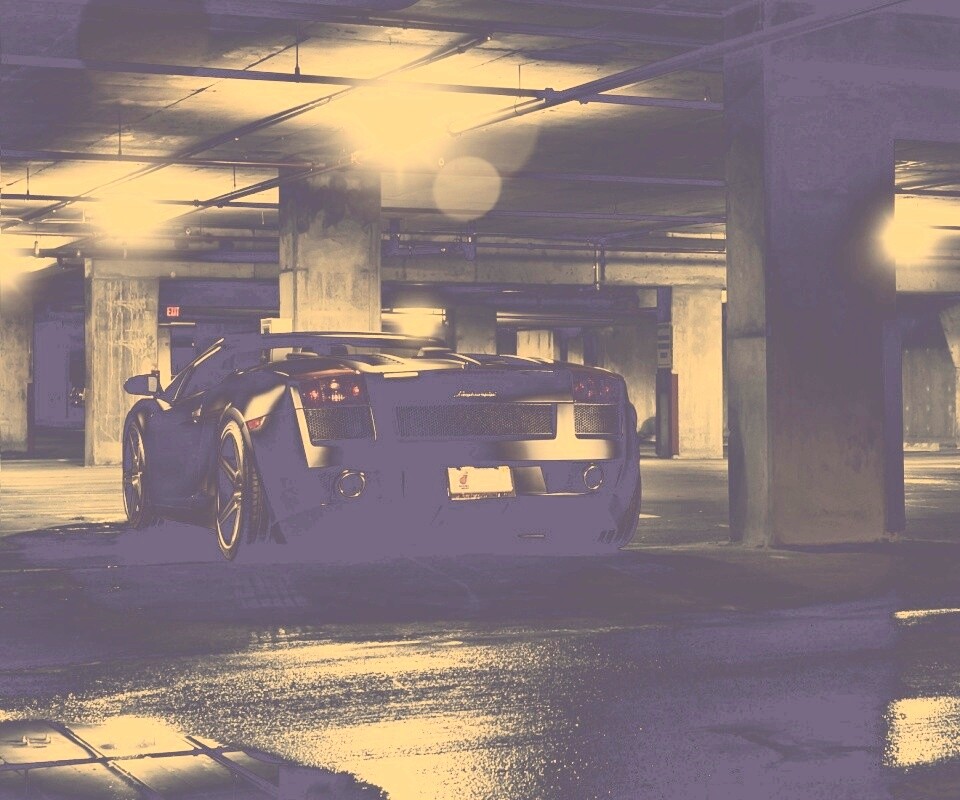 Ламборджини на подземной парковке обои