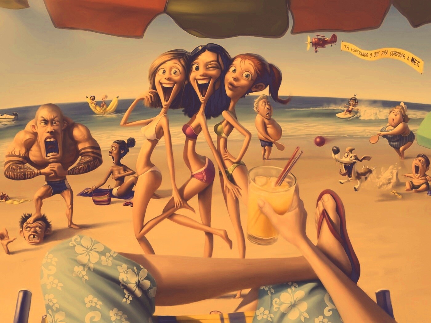 На пляжу ляжу) обои