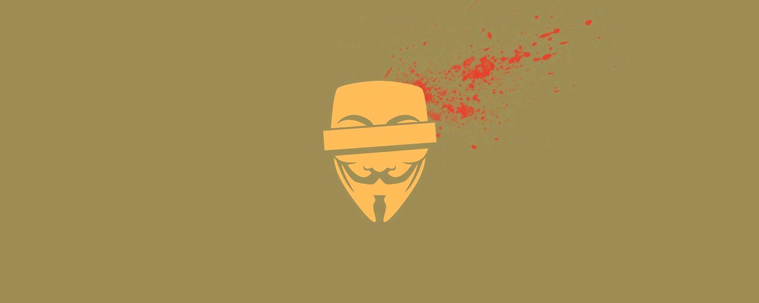 Маска Анонимуса и брызги обои