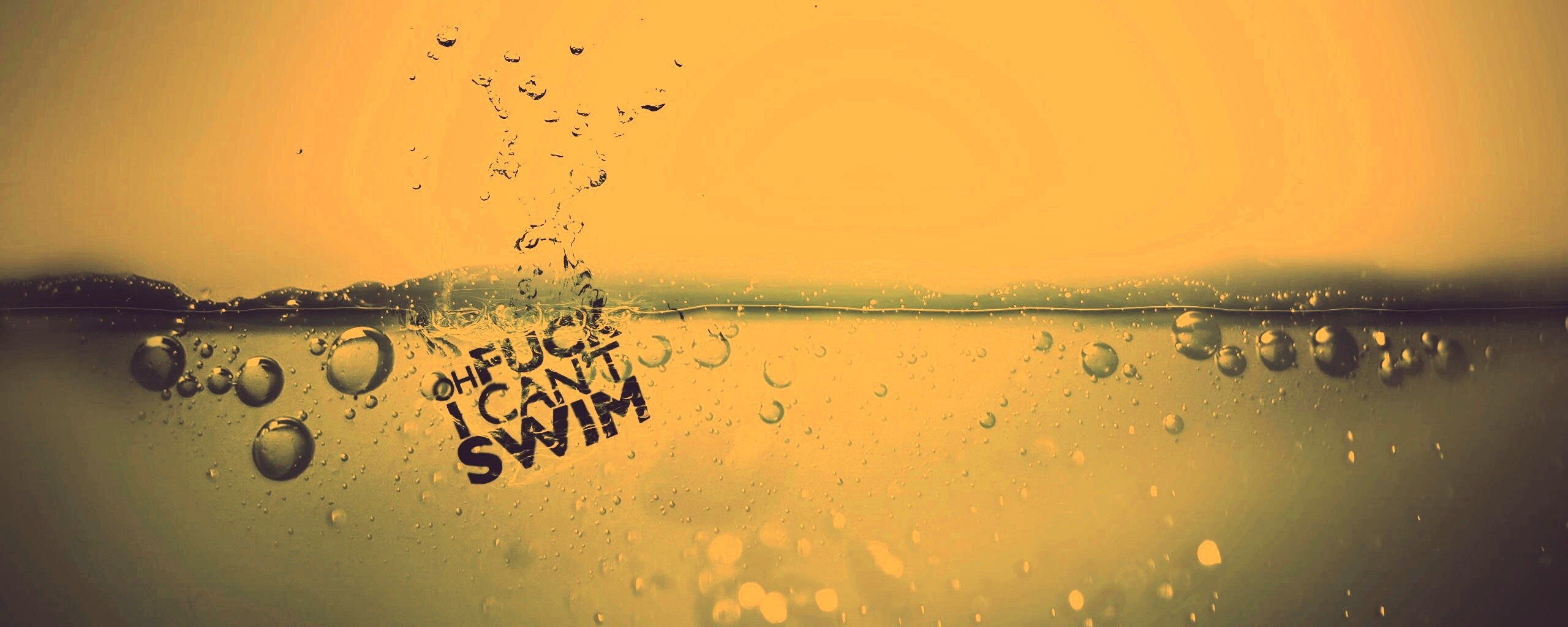 О чёрт, я не умею плавать! обои