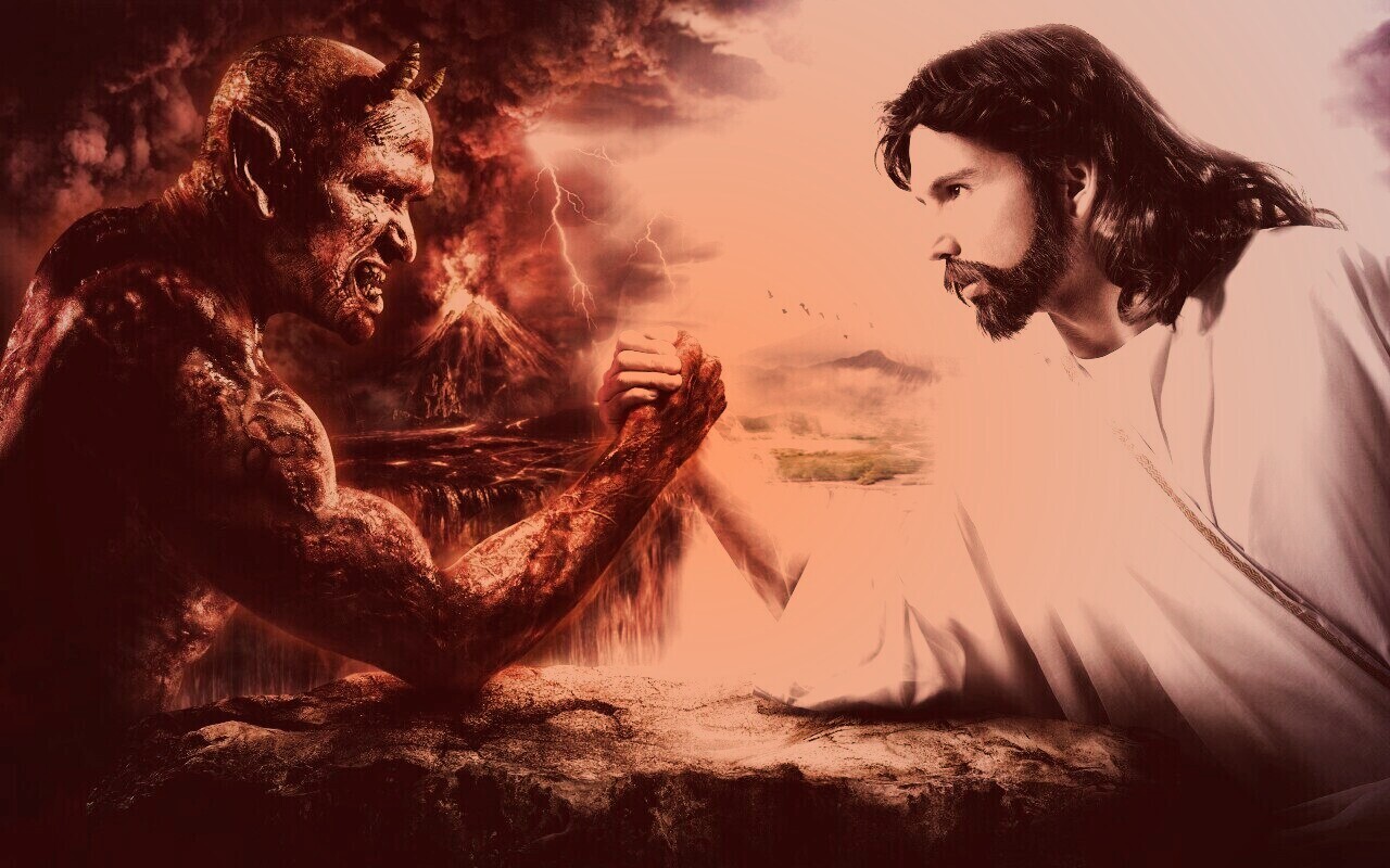 Дьявол против Бога обои