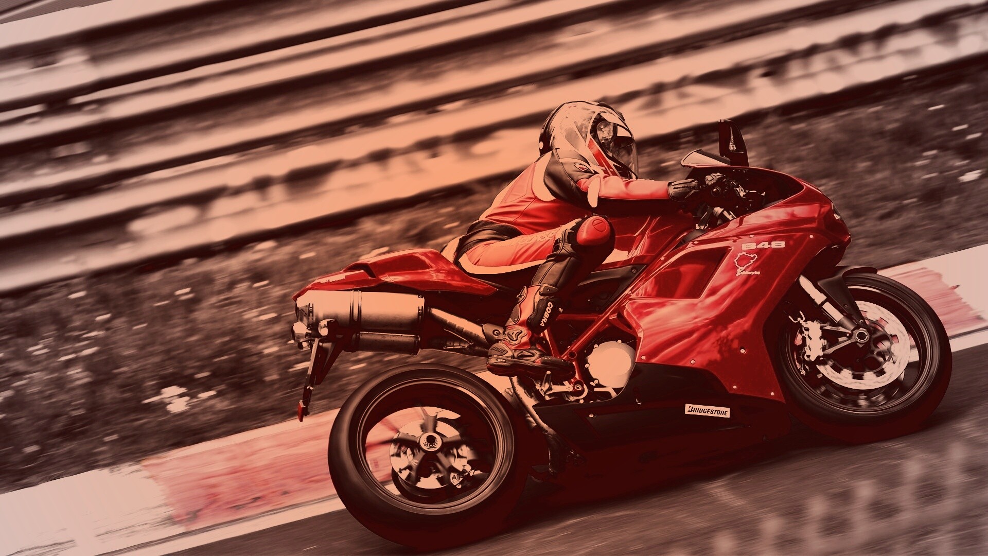 Красный мотоцикл обои