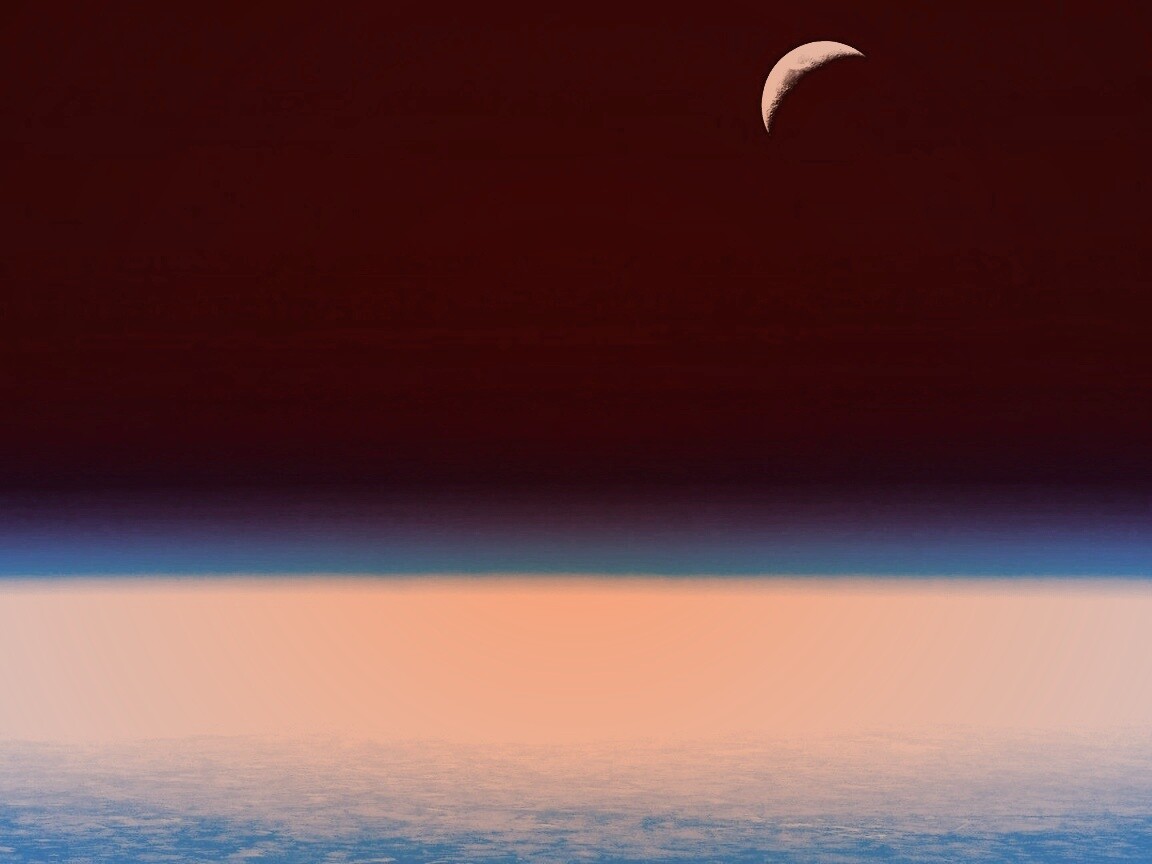 Луна над горизонтом обои
