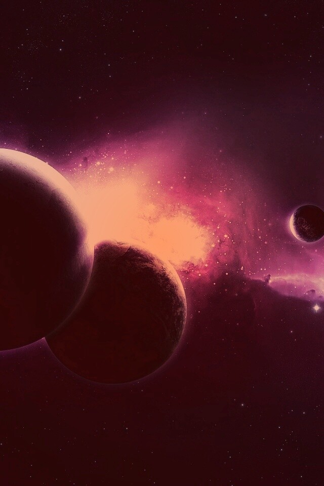 Фиолетовая вселенная обои
