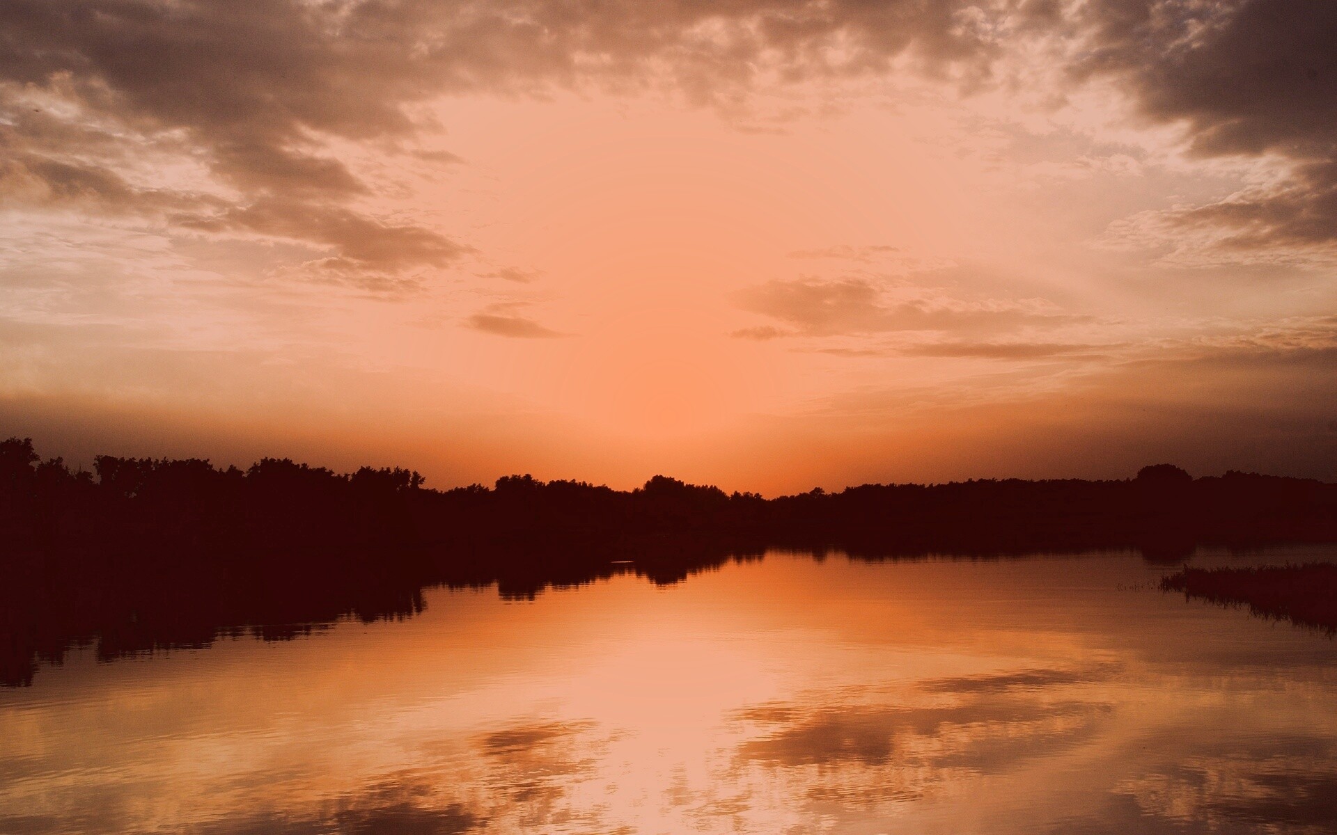 блики солнца над озером скачать