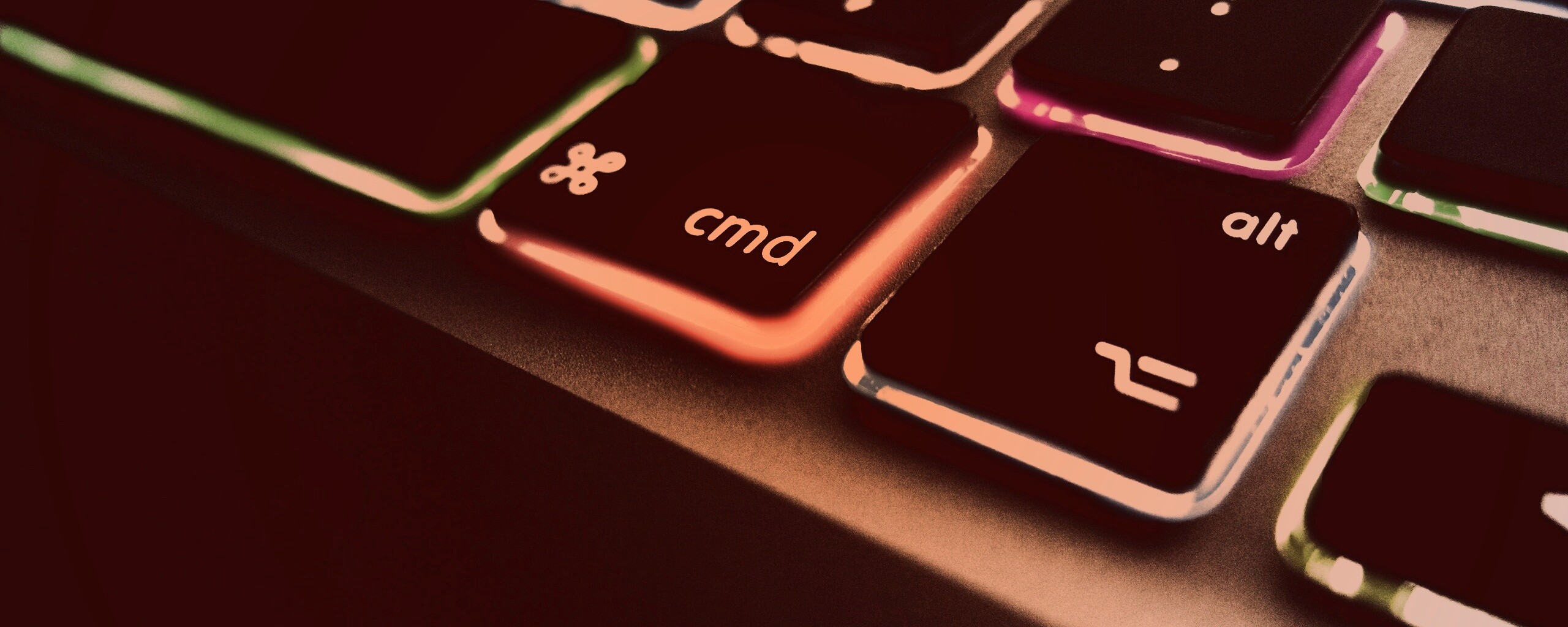 Разноцветная клава макбука обои