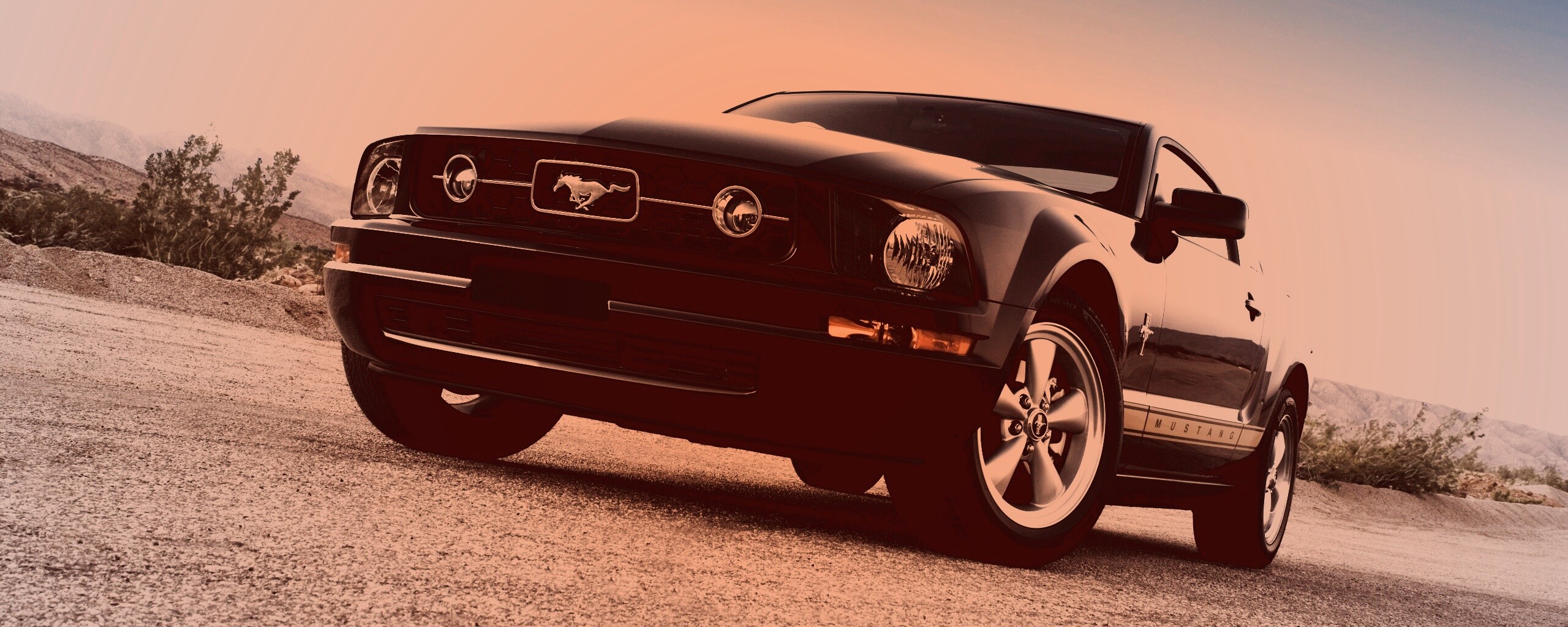 Ford Mustang дорога ночь без смс