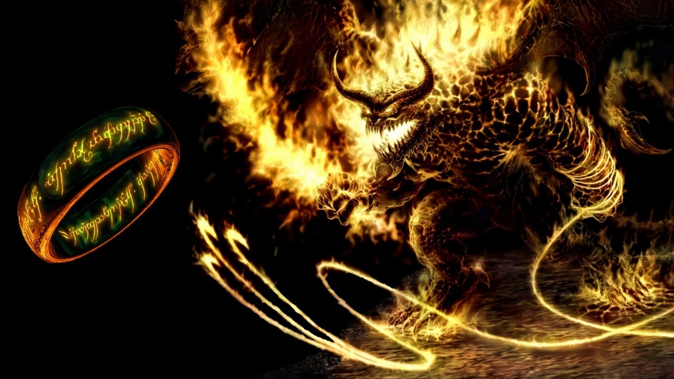 Балрог и Кольцо Всевластия обои