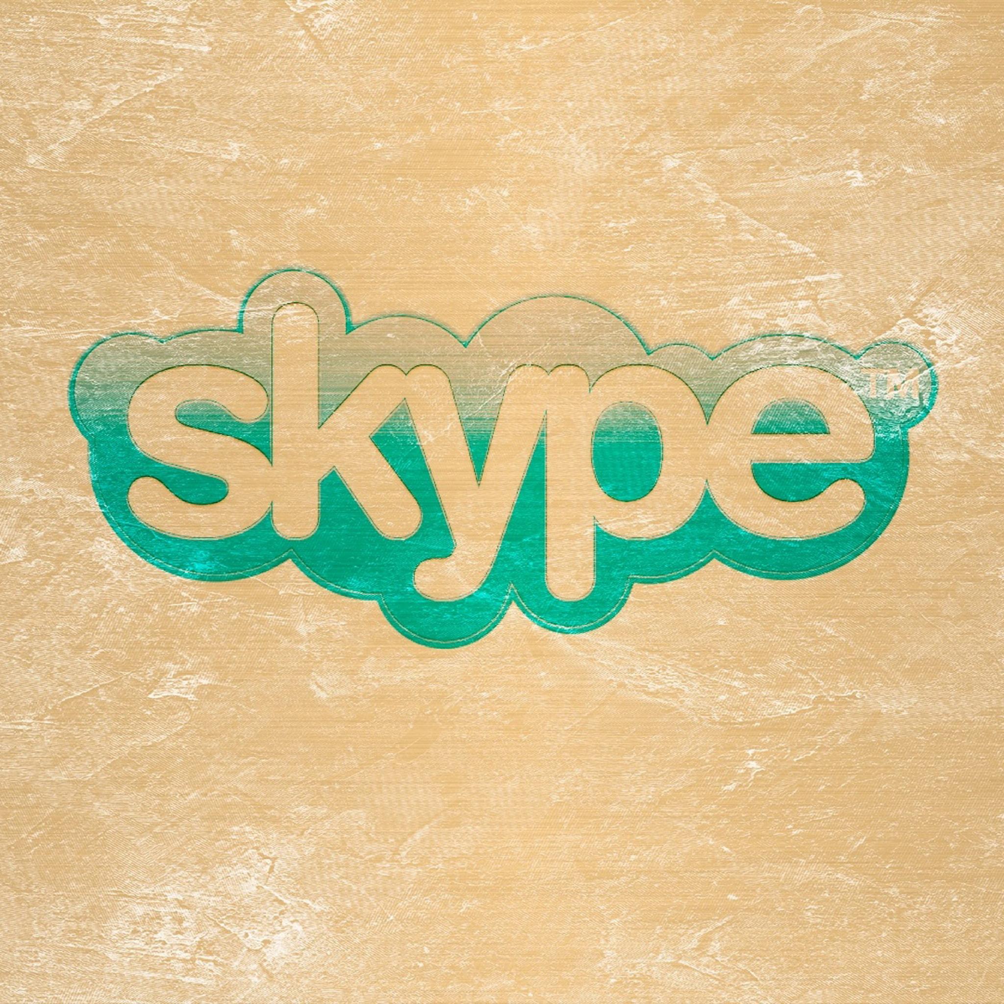Логотип Скайп на доске обои