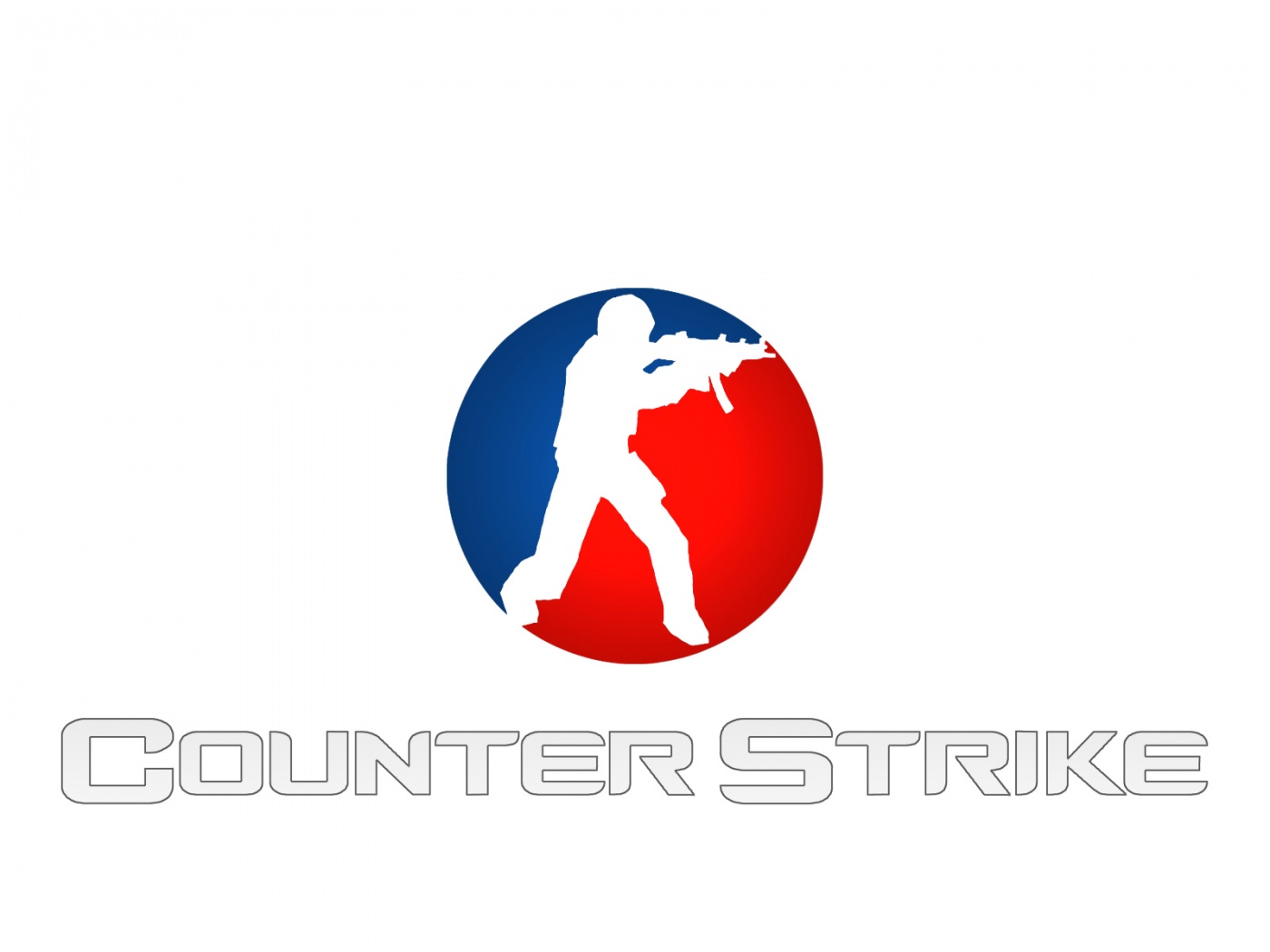 Логотип Counter Strike на белом фоне обои