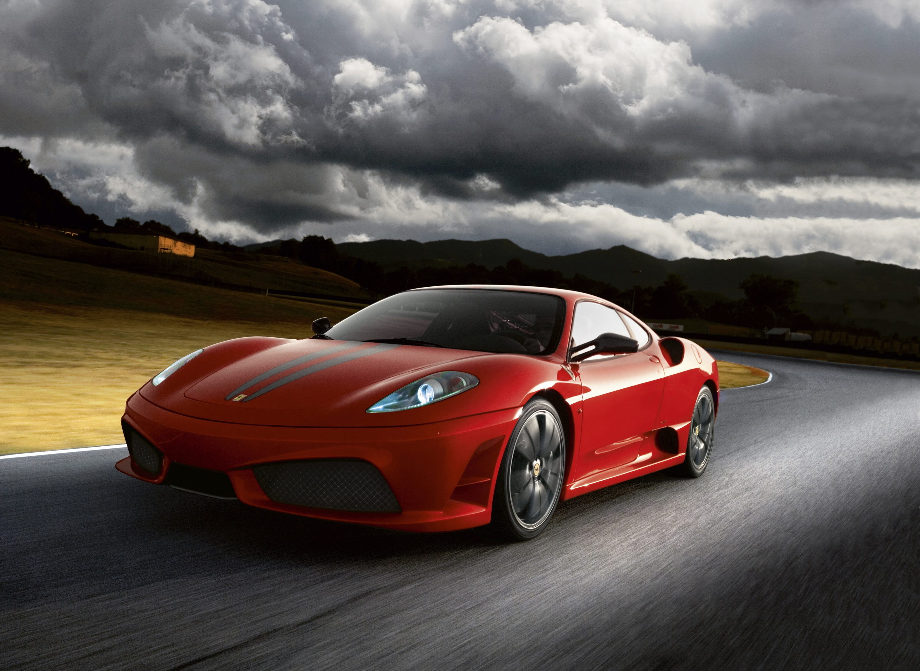 красный спортивный автомобиль Ferrari F430 red sports car загрузить