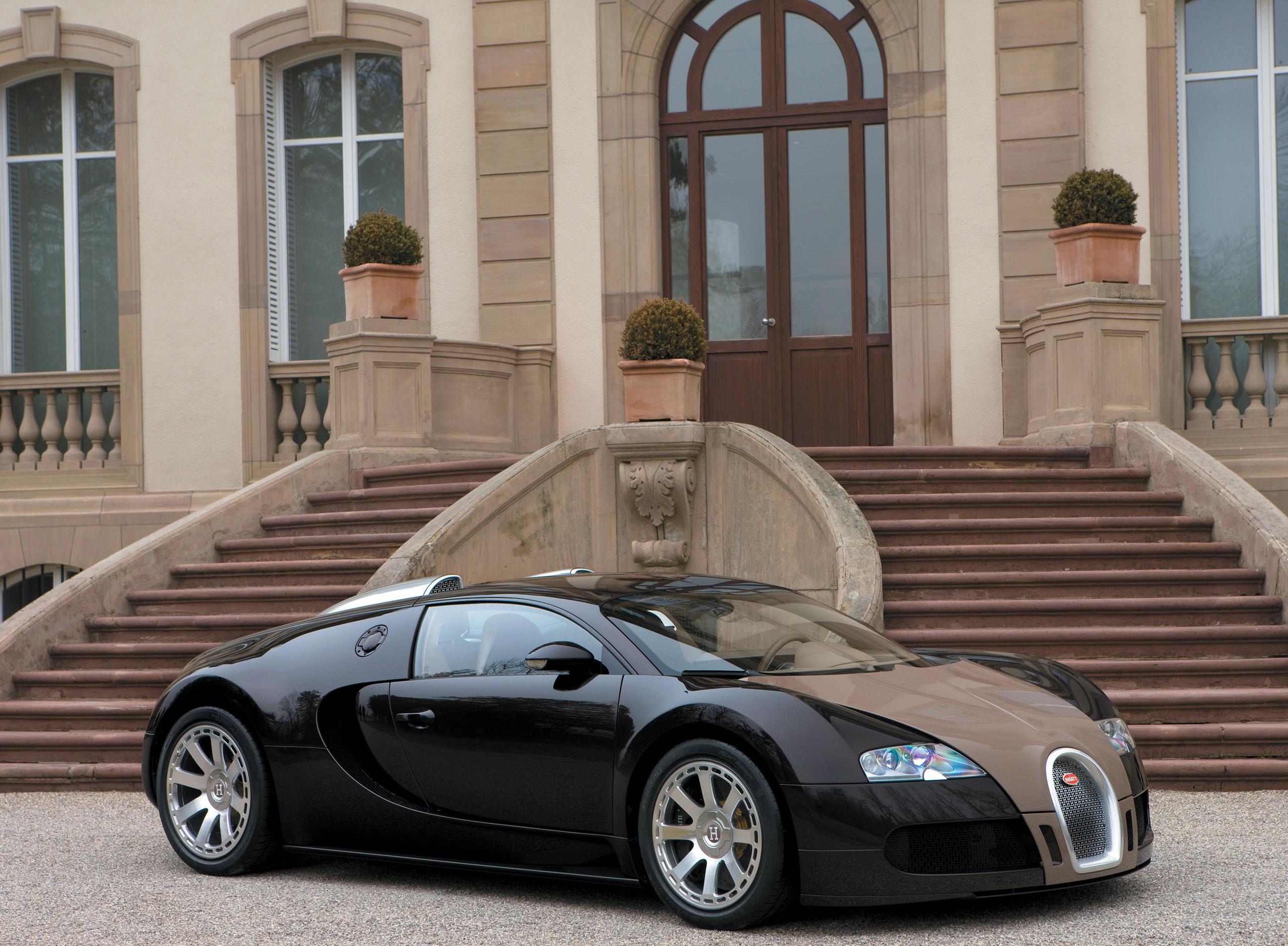 Bugatti у коттеджа бесплатно