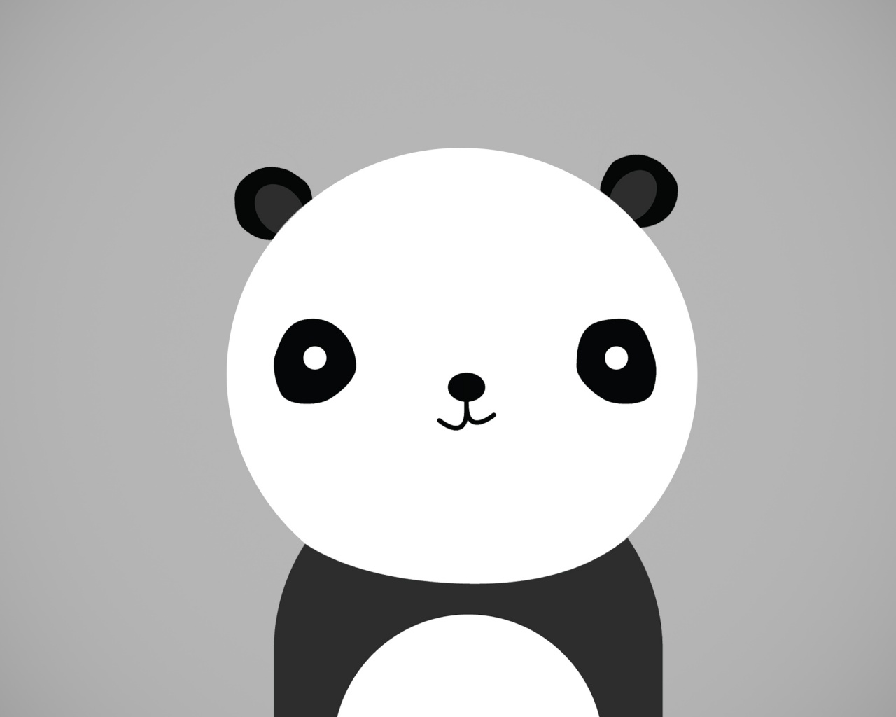 Минималистичная панда обои