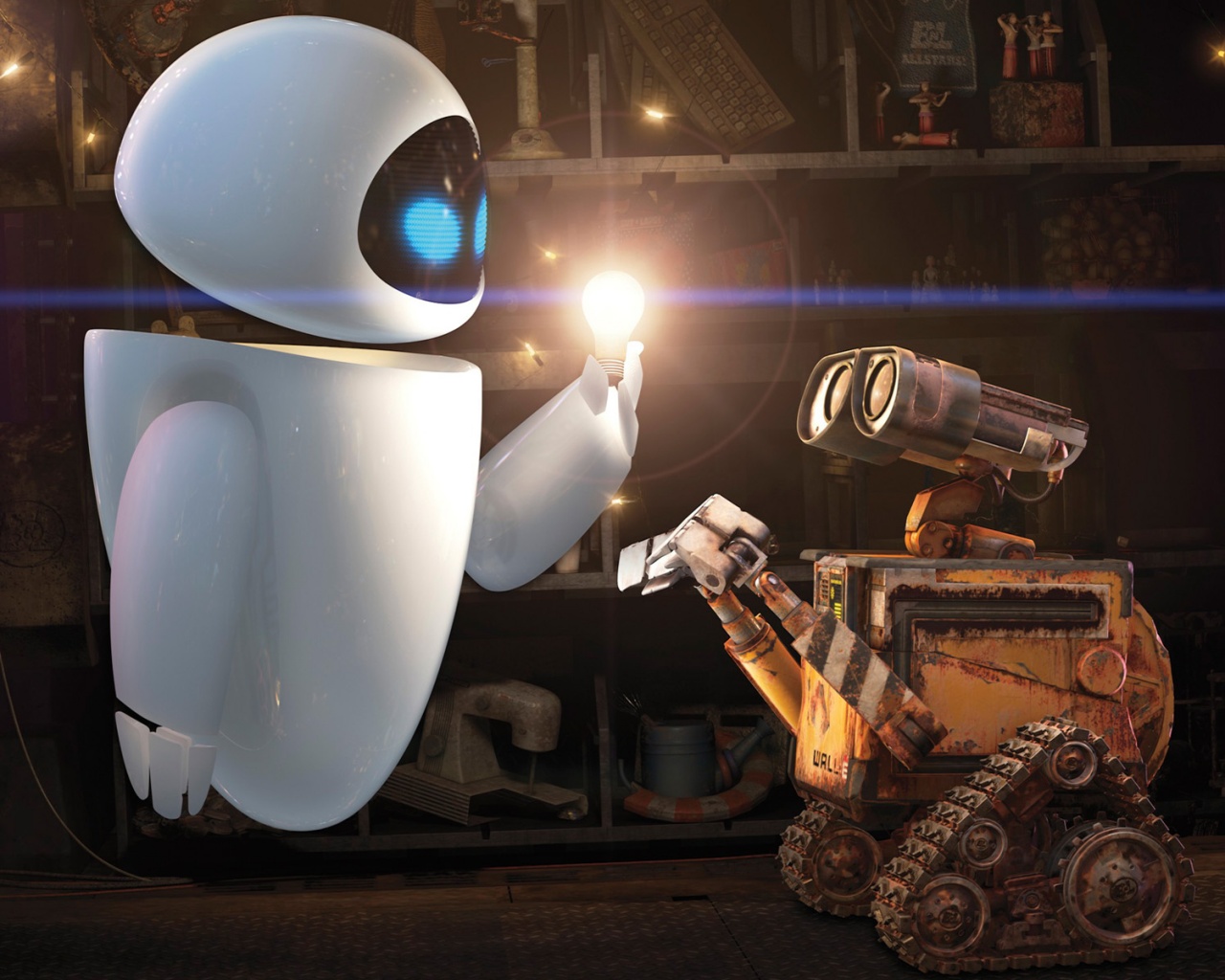 WALL-E и Ева обои