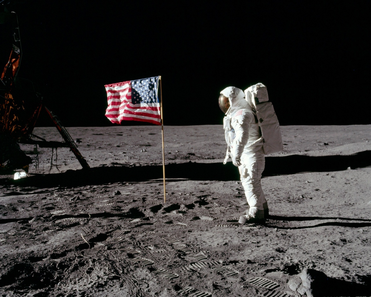 Высадка американцев на Луну обои