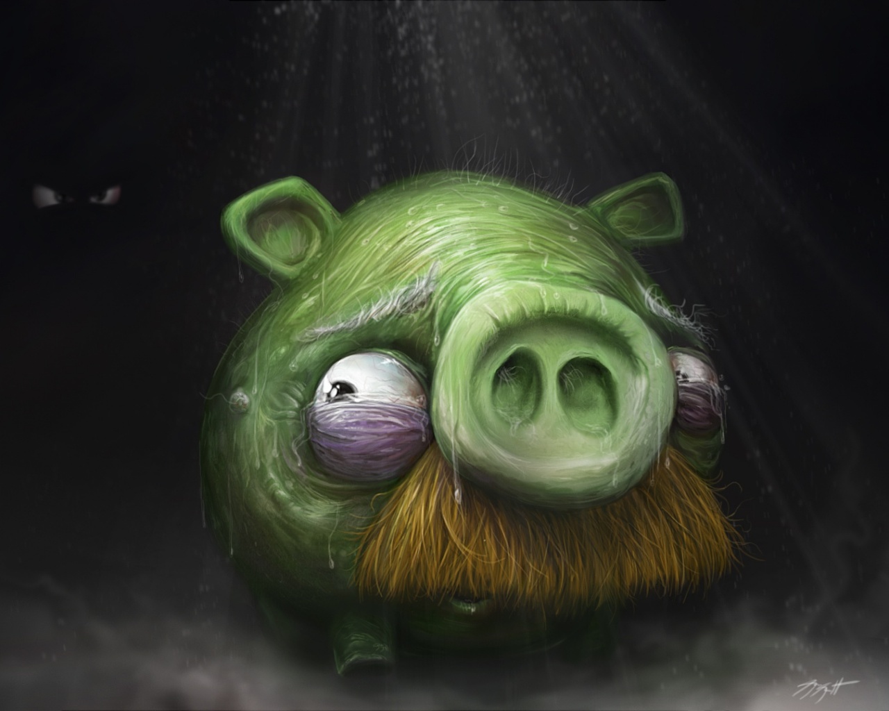 Свинья из Angry Birds обои