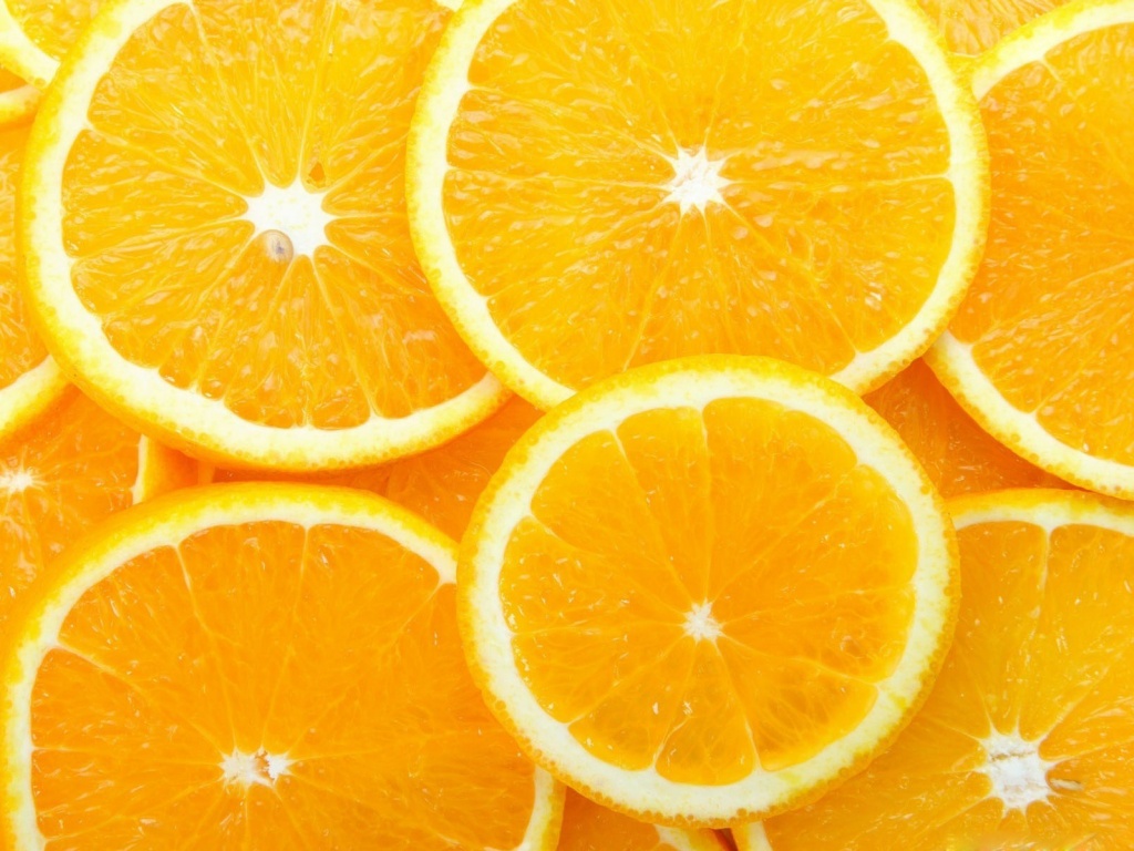 Апельсиновые дольки обои