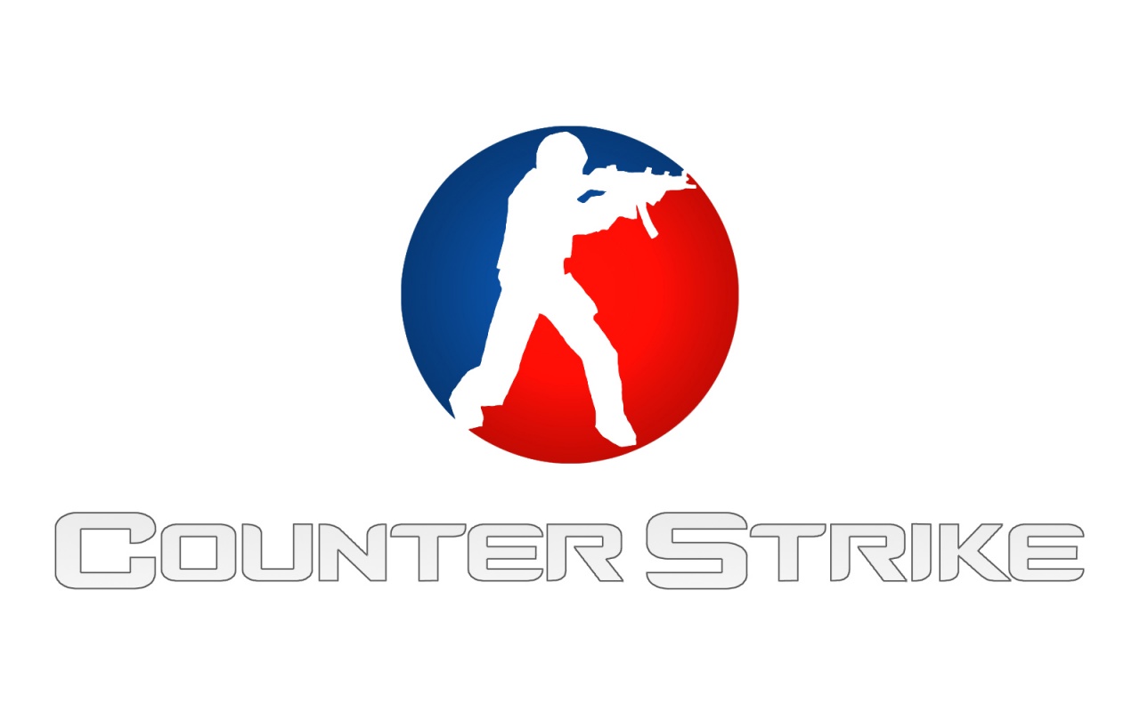 Логотип Counter Strike на белом фоне обои