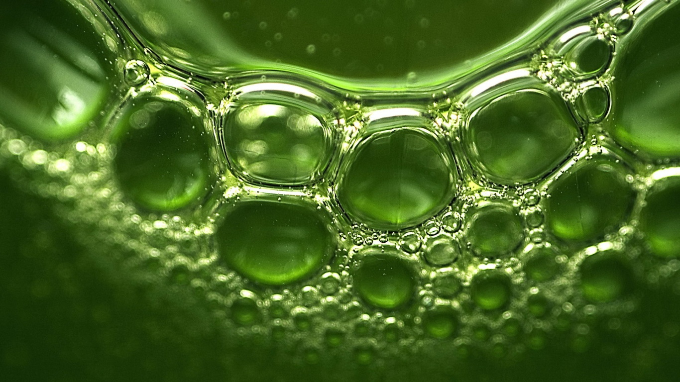 Зеленые пузыри обои