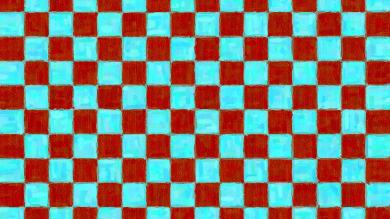 Рисованные красно-голубые клетки обои