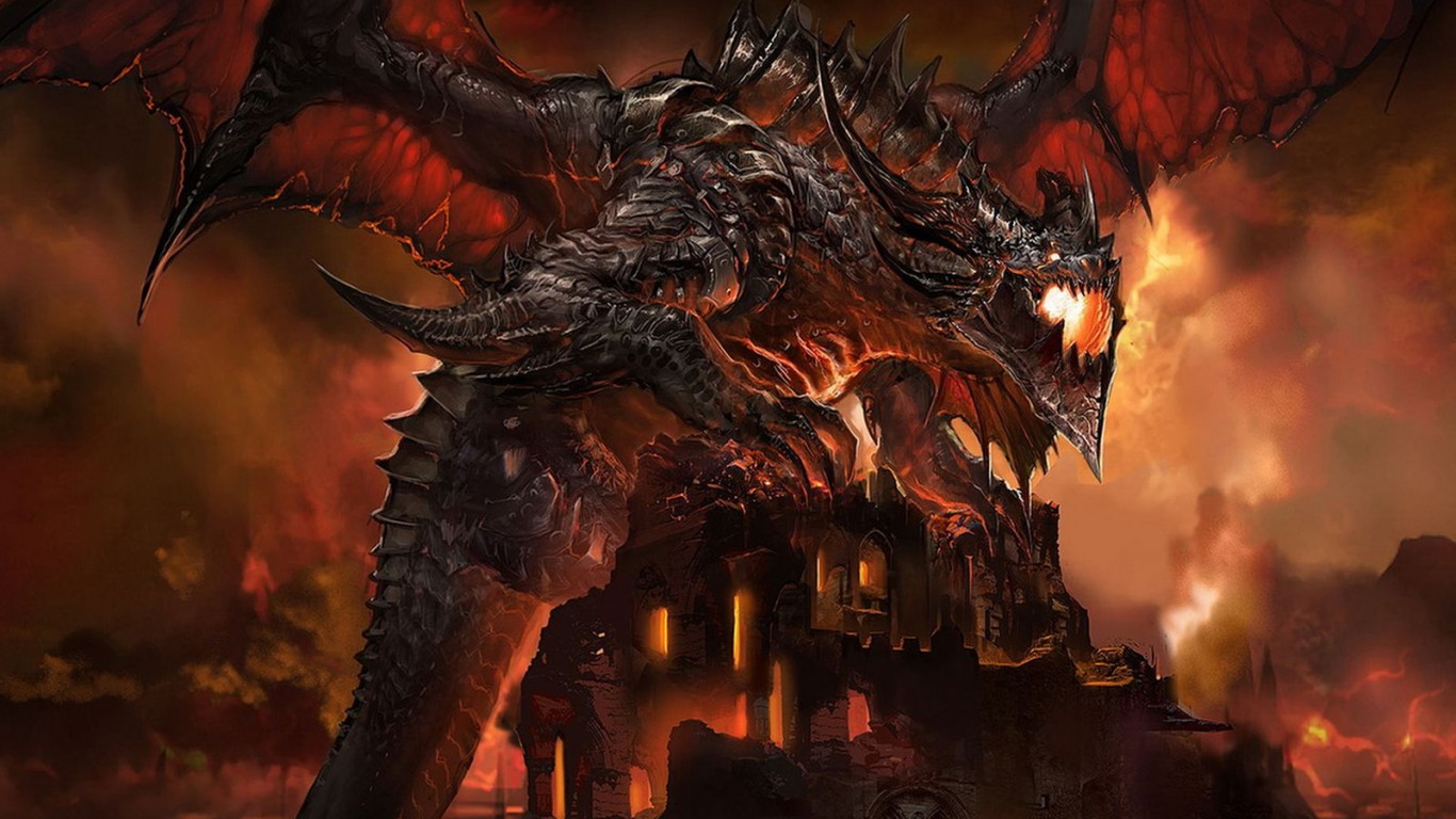 Огромный дракон обои