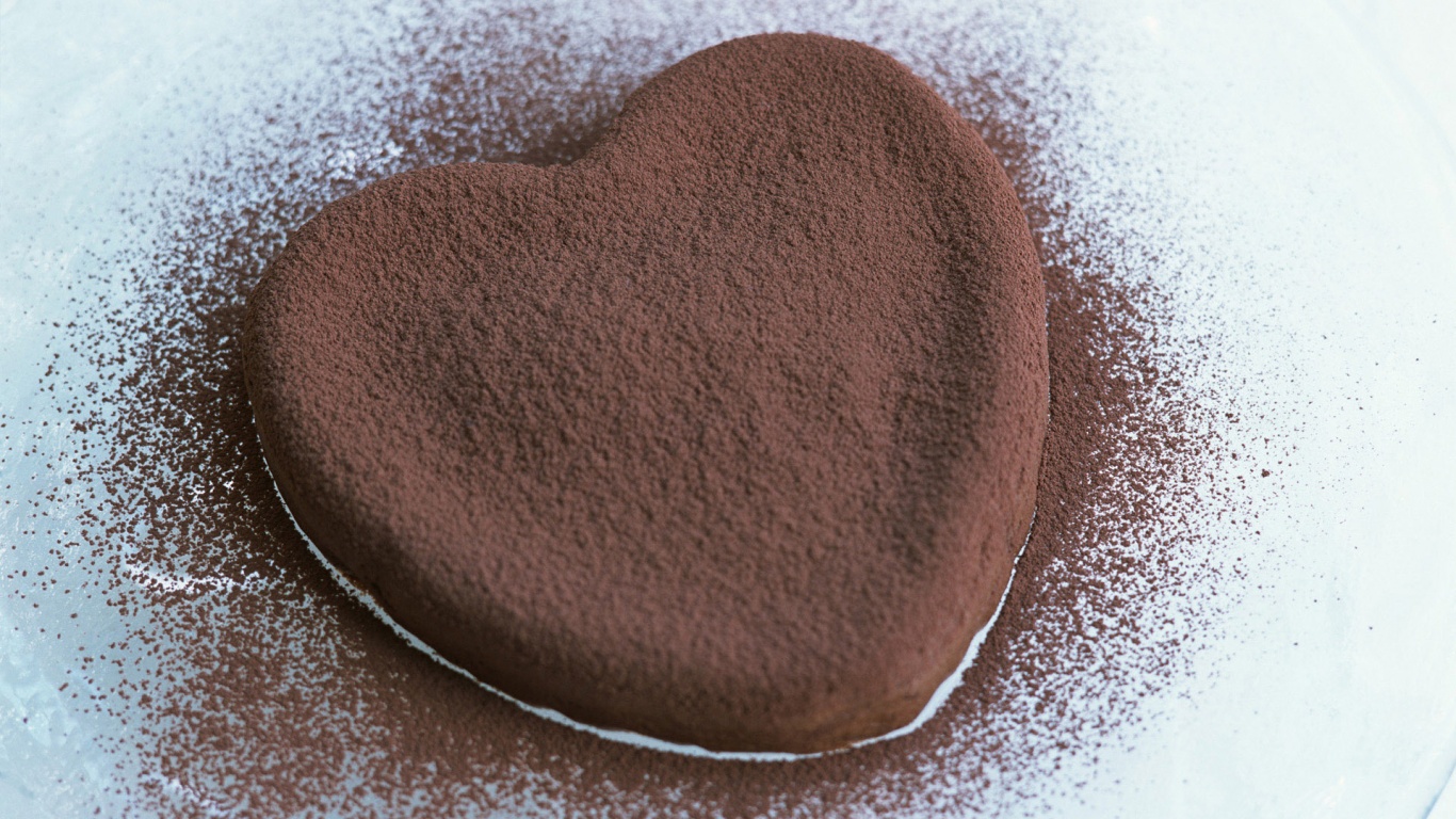 Шоколадное сердце обои