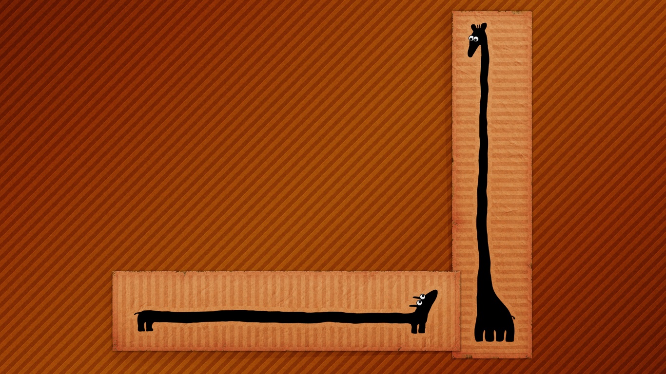 Жираф и такса обои