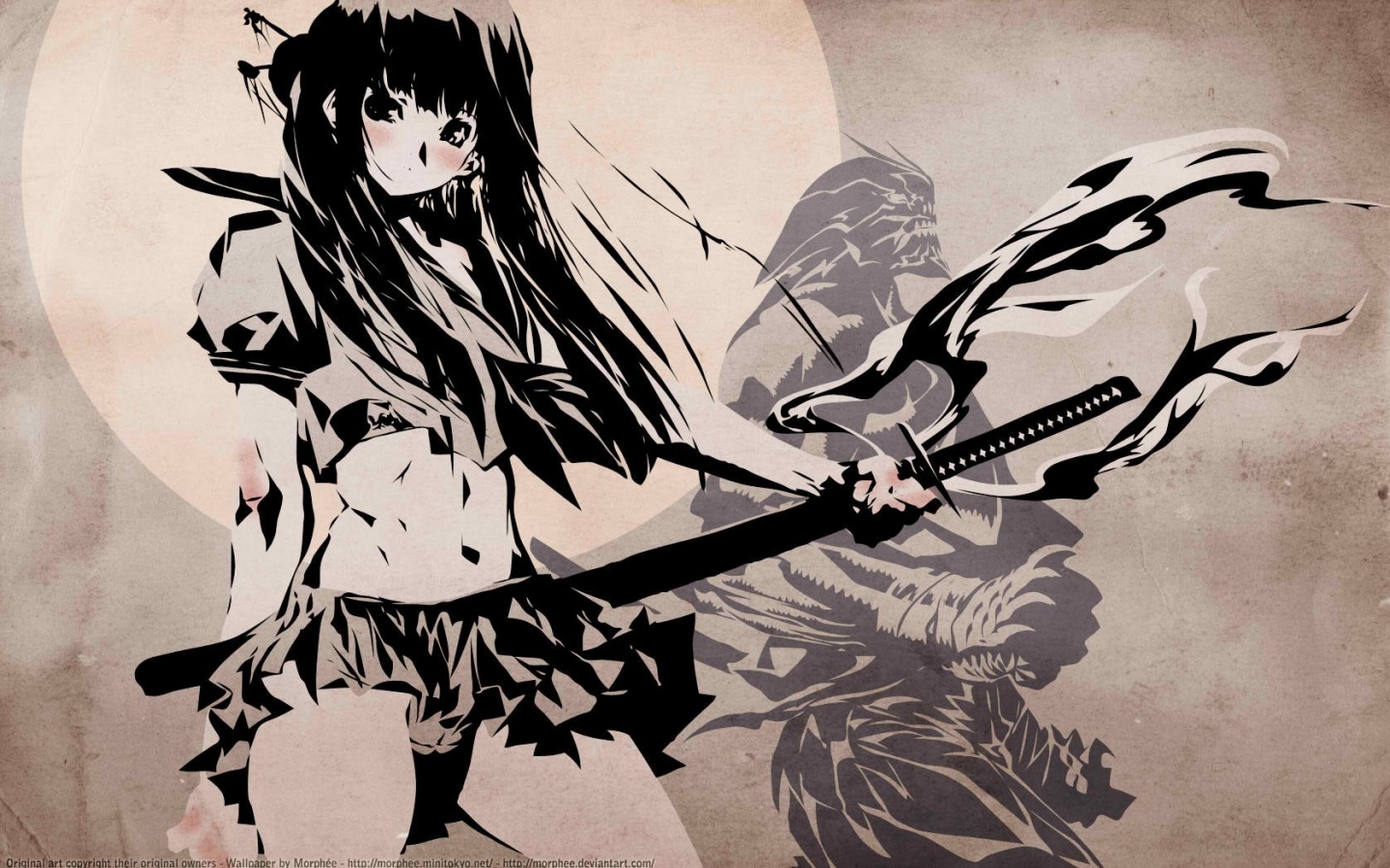 Девушка с мечом обои