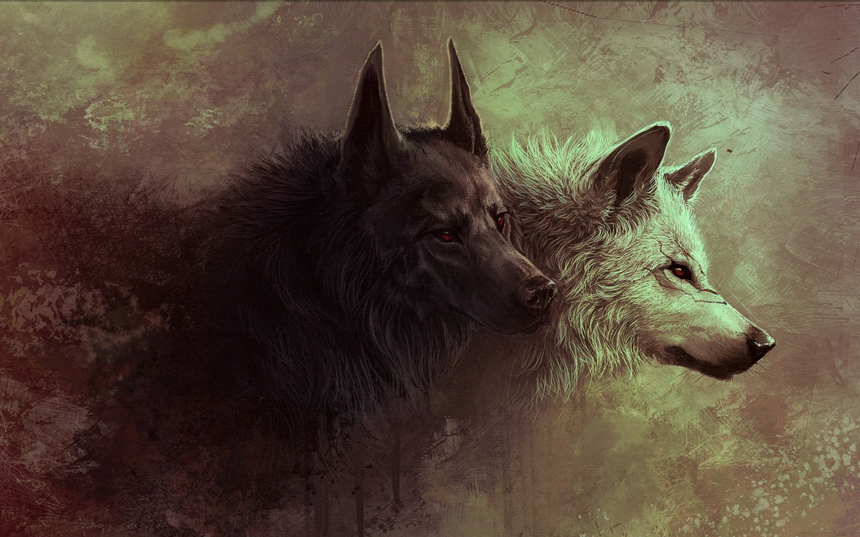 Волки обои