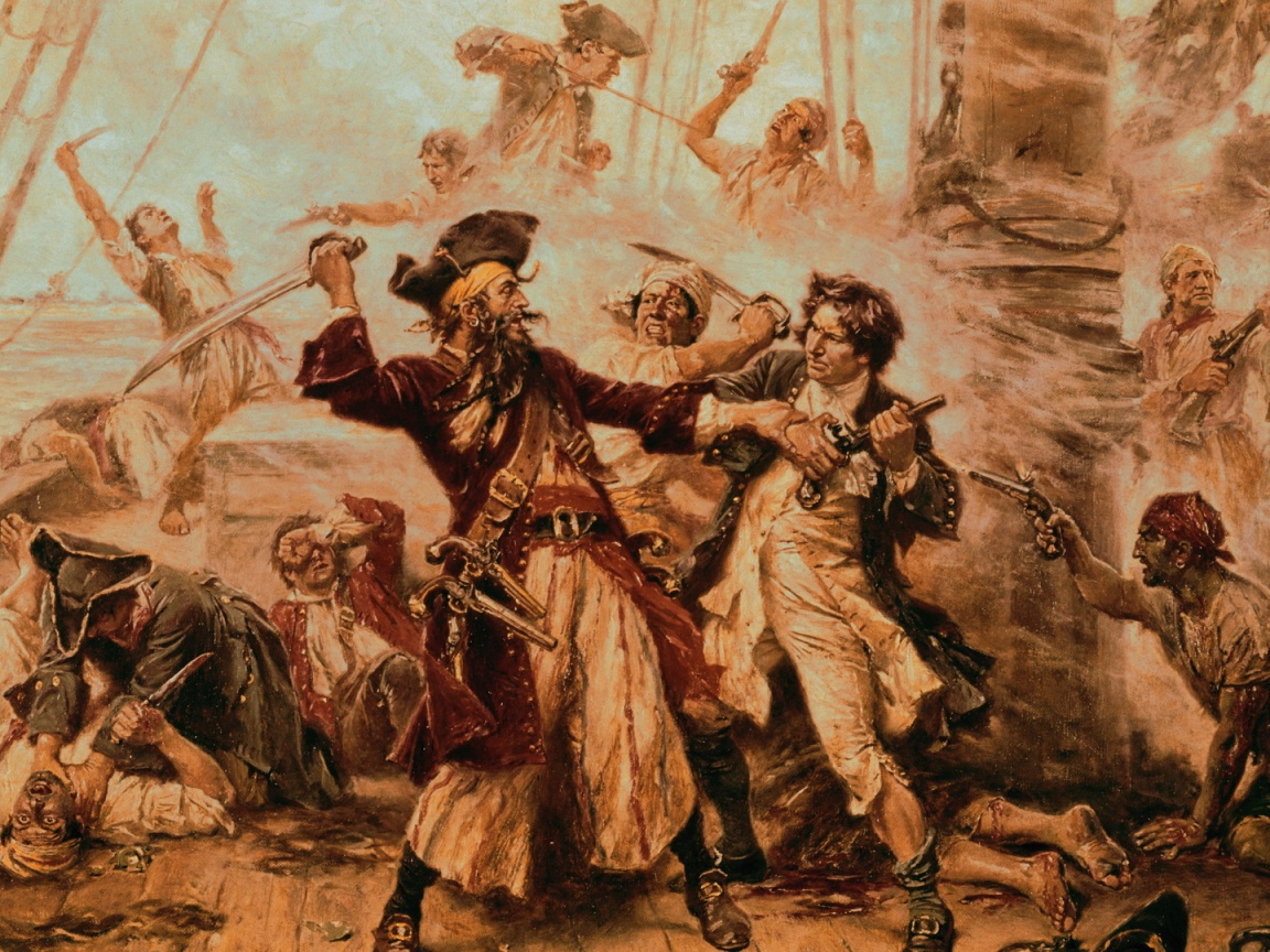 Бой с пиратами обои